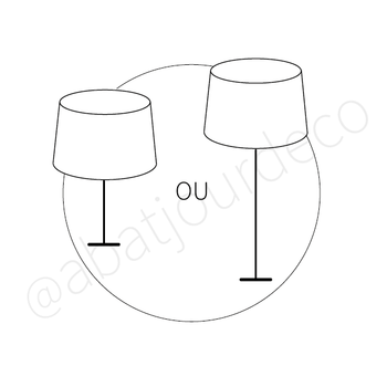 Abat-jour conique moderne en raphia brun