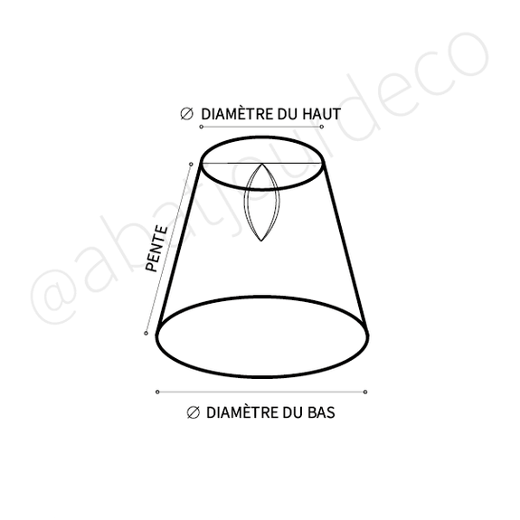 Abat-jour pince flamme en coton vert anis