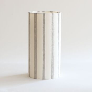 Abat-jour Oslo rayure gris 15 cm hauteur 30 cm
