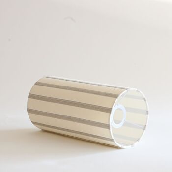 Abat-jour Oslo rayure gris 15 cm hauteur 30 cm