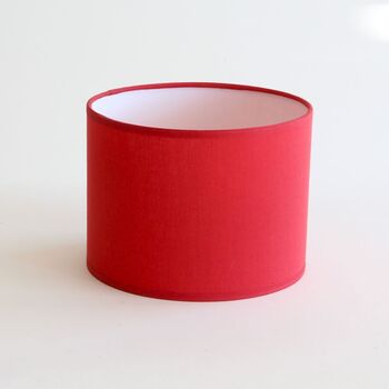 Abat-jour rond en coton rouge