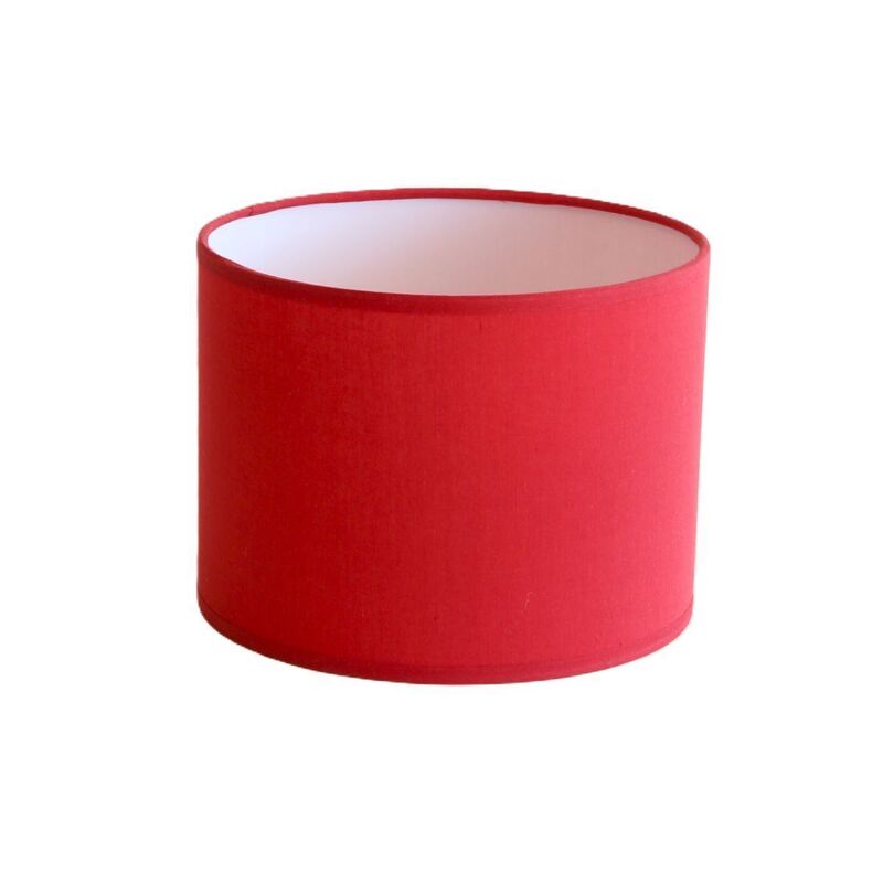 Abat-jour ovale en coton rouge