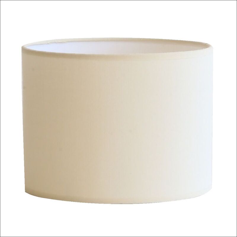 Abat-jour ovale en coton beige clair