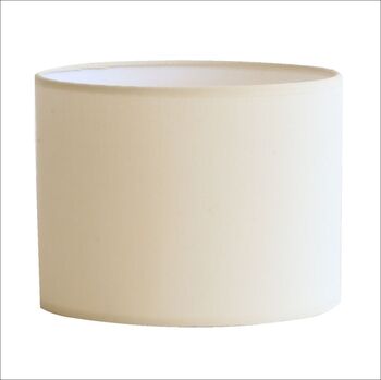 Abat-jour ovale en coton beige clair