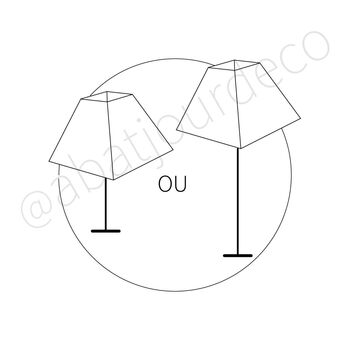 Abat-jour carré pyramide en coton rose pale