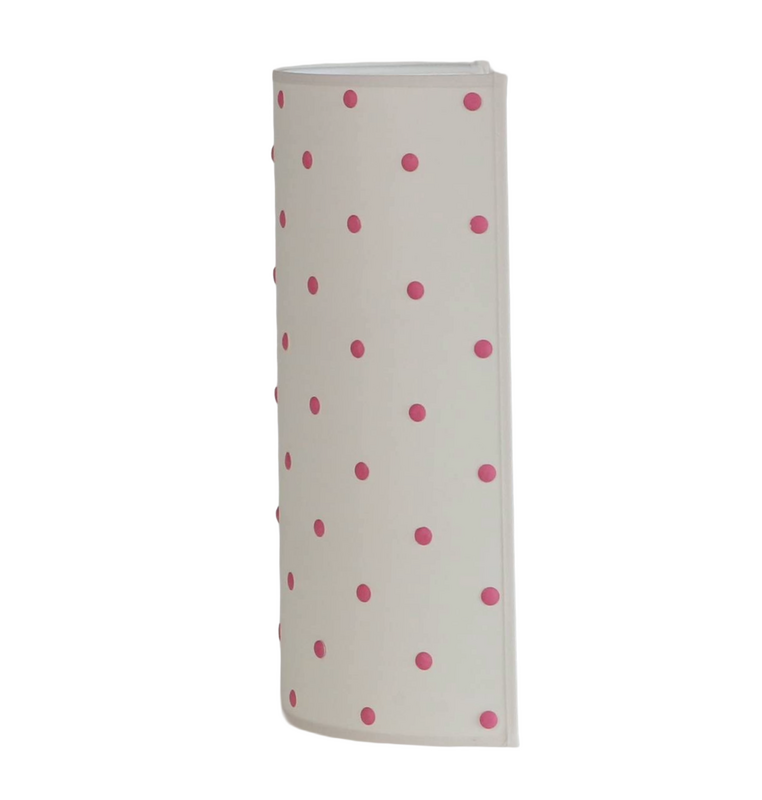 Applique à pois carreau rose