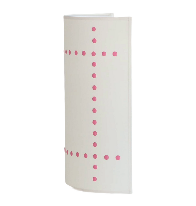 Applique à pois linéaire rose