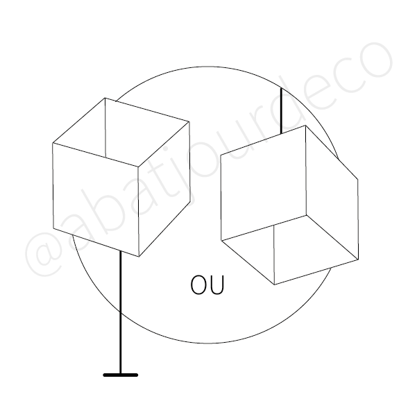 Abat-jour carré angle rond en coton terracotta