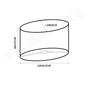 Abat-jour ovale en coton MOUTARDE