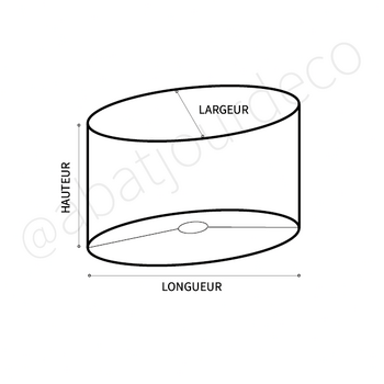 Abat-jour ovale en coton vert anis