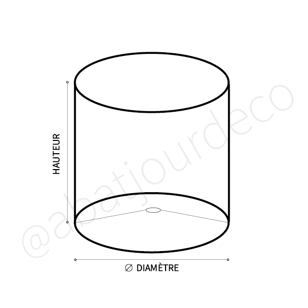Abat-jour rond en jute  naturel