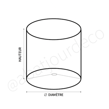 Abat-jour rond en jute  naturel