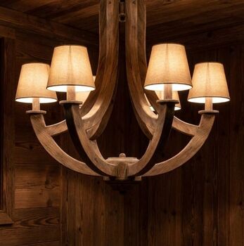 Abat-jour pince flamme en coton sable