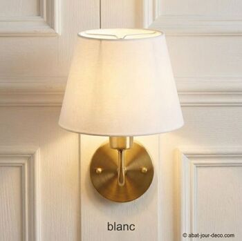 Abat-jour pince flamme en coton blanc