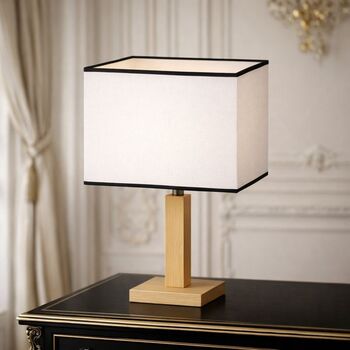 Abat-jour carré en papier de soie blanc