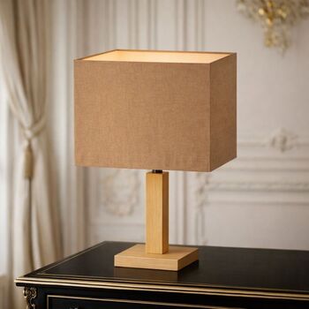 Abat-jour déco carré en coton ficelle