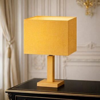 Abat-jour carré en coton tournesol