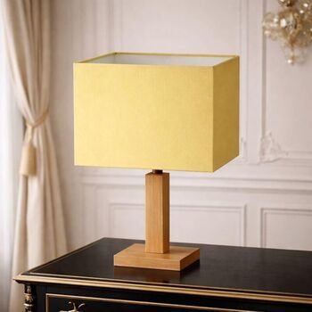 Abat-jour carré en coton vert anis