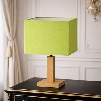 Abat-jour carré en coton vert pomme