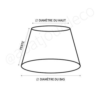 Abat-jour conique vert olive forme moderne en coton