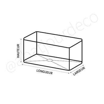 Abat-jour carré rond en coton Figari 30x23