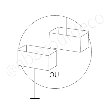 Abat-jour carré rond en coton Figari 30x23