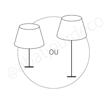 Abat-jour conique en coton blanc