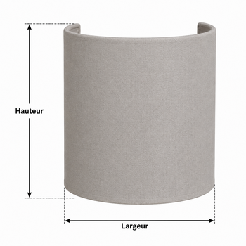 Applique demi-cylindre en coton argile