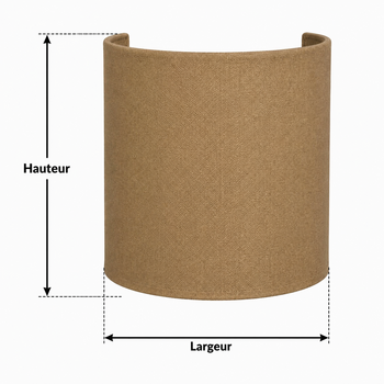 Applique murale demi-cylindre en coton ficelle
