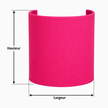 Applique demi-cylindre en coton rose fuschia