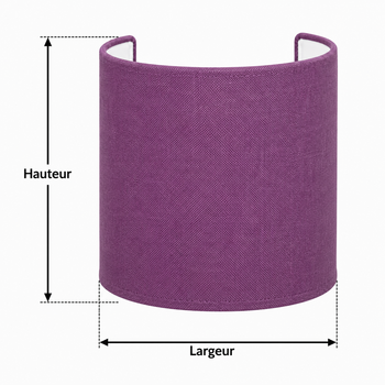 Applique demi-cylindre en coton aubergine