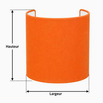Applique demi-cylindre en coton orange