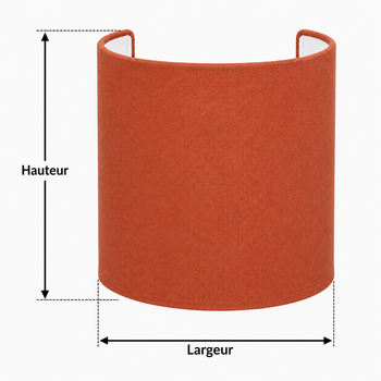 Applique demi-cylindre en coton teracotta