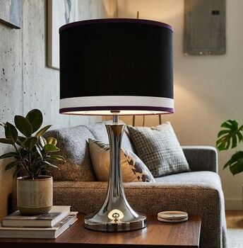 Abat-jour rond noir et aubergine Astro