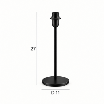 Pied de lampe noir E14