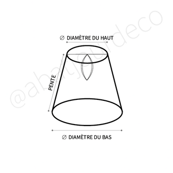 Abat-jour pince flamme en coton TERRACCOTA 18X10X15 PENTE