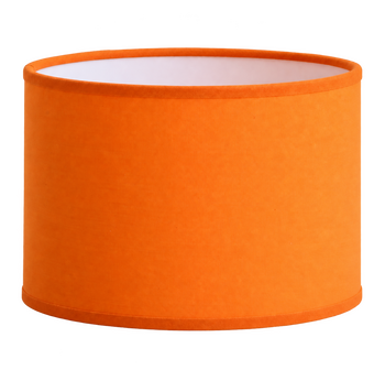 Abat-jour rond en coton orange