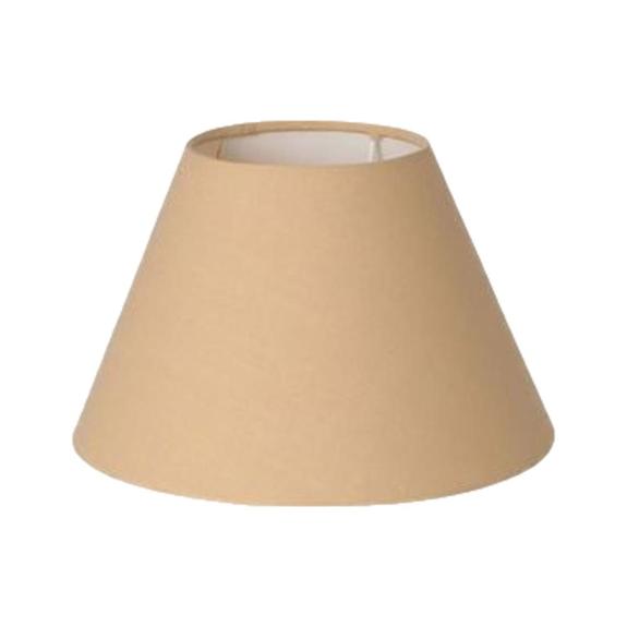 Lot De 2 Abat-Jour Coniques 20 Cm Beige – Tissu Coton Doux, Intérieur PVC Blanc, Pour Lampe Table Ou Lampadaire E27/E14