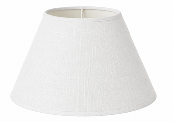 Abat-jour conique en lin blanc