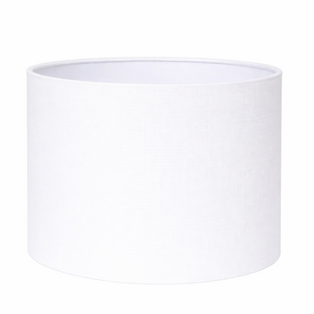 Abat-jour rond en lin blanc