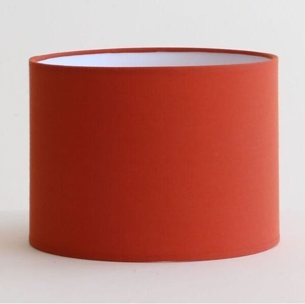 Abat-jour ovale en coton terracotta