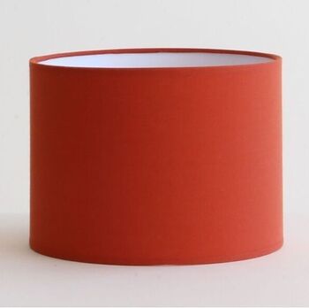 Abat-jour ovale en coton terracotta