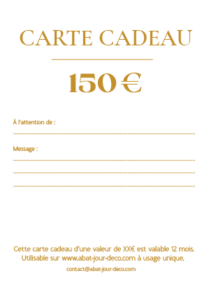Carte cadeau 150€