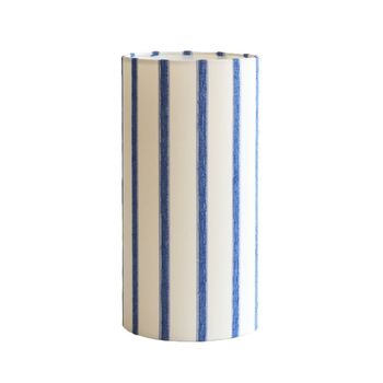 Abat-jour Oslo rayure bleu 15 cm hauteur 30