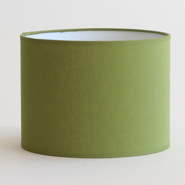 Abat-jour rond olive en coton