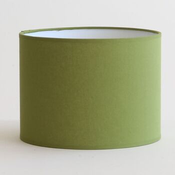 Abat-jour rond olive en coton
