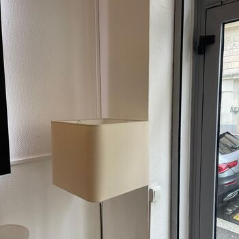 Abat-jour carré rond en coton moucheté sur mesure