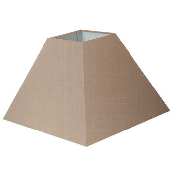 Abat-jour carré pyramide en coton argile