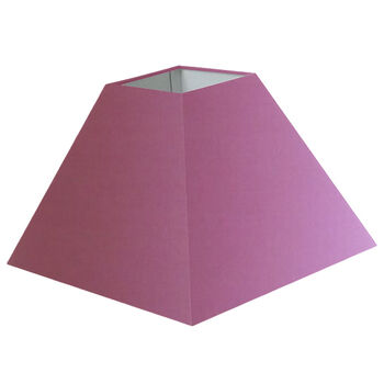 Abat-jour carré pyramide en coton aubergine