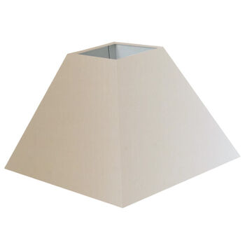 Abat-jour carré pyramide en coton beige clair